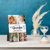 We houden van je Opa Moderne Fotocollage Fotoplaat (Zijkant)