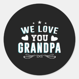 We houden van je Opa Opa Ronde Sticker