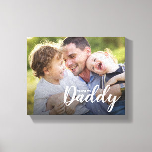We houden van je papa Aangepaste foto Canvas Afdruk