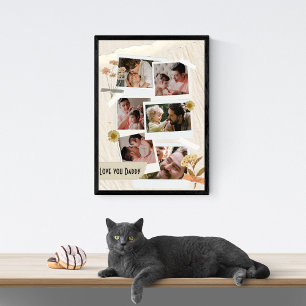 We houden van je papa Foto Collage Poster