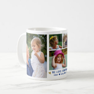 We houden van je Papa Grandkids 5 Foto Collage Koffiemok