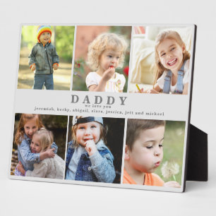 We houden van je papa Names Photo Collage Fotoplaat