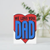 We houden van je vader briefkaart (Staand voorkant)