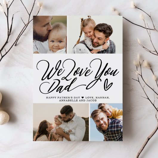 We houden van je vader Foto Collage Vaderdag