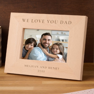 We houden van je vader gepersonaliseerde foto Lijs Gegraveerde Lijstjes