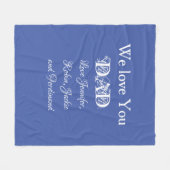 We houden van je Vader Script Kinder namen Eenvoud Fleece Deken (Voorkant (Horizontaal))