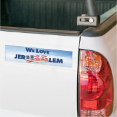 We houden van Jerusalem Bumpersticker (Op Truck)