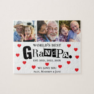 We houden van jou Foto's van de beste opa van de w Legpuzzel