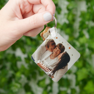 We houden van jou oma aangepaste foto sleutelhanger