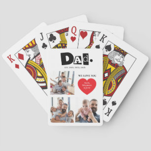 We houden van jou Papa Beste Jaren 3 Foto's Hart Pokerkaarten