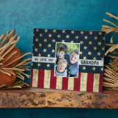 We houden van jullie militaire grootpa Amerikaanse Fotoplaat (Zijkant)