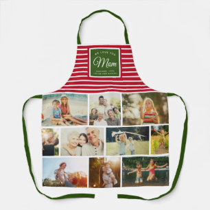WE HOUDEN VAN JULLIE MOM Family Photo Collage Kers Schort