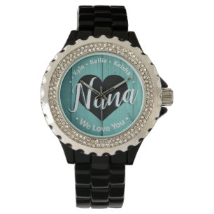 We houden van jullie Nana Grandkid Names eWatch Horloge