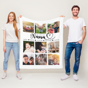 We houden van jullie Nana Grandkids Names Photo Co Fleece Deken