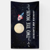 We houden van jullie twee op de maan en terug verj spandoek (Verticaal)