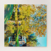 We houden van Log Cabins West Virginia. Legpuzzel (Horizontaal)