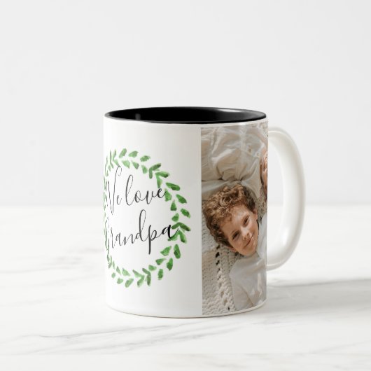 We houden van Mok voor aangepaste foto's op opa (Voorkant rechts)