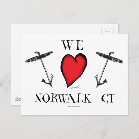 we houden van norwalk connecticut briefkaart (Voorkant / Achterkant)