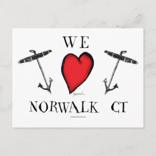 we houden van norwalk connecticut briefkaart