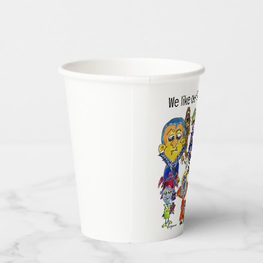 We houden van onze bloedvampiers papieren bekertje papieren bekers (Rechts)