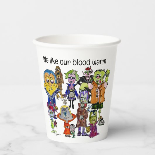 We houden van onze bloedvampiers papieren bekertje papieren bekers (Voorkant)