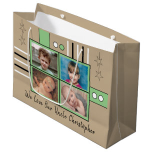 We houden van onze oomfoto's die groene verjaardag groot cadeauzakje