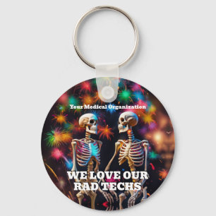 We houden van onze Rad Techs met Skeletons Sleutel Sleutelhanger