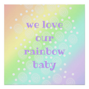 We houden van onze regenboogzanger Nursery Wall Pr Perfect Poster