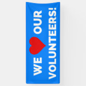 We houden van onze vrijwilligers spandoek (Verticaal)