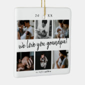 We houden van opa Modern 6 Foto opa's Keramisch Ornament (Rechts)