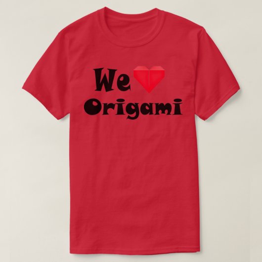We houden van origami t-shirt (Design voorkant)