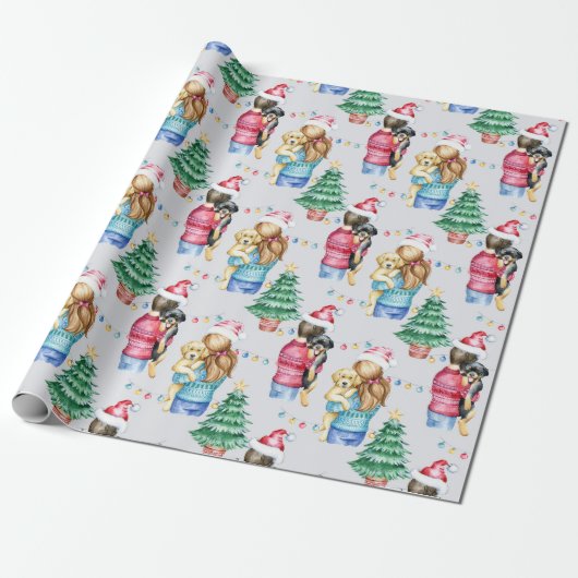 We houden van puppies Christmas Cadeaupapier (Uitgerold)