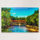 We houden van Saco River New Hampshire Jigzaag Puz Legpuzzel (Horizontaal)