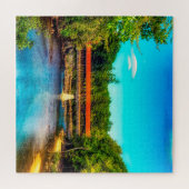 We houden van Saco River New Hampshire Legpuzzel (Horizontaal)