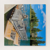 We houden van Snake River Ferry Wyoming. Legpuzzel (Horizontaal)