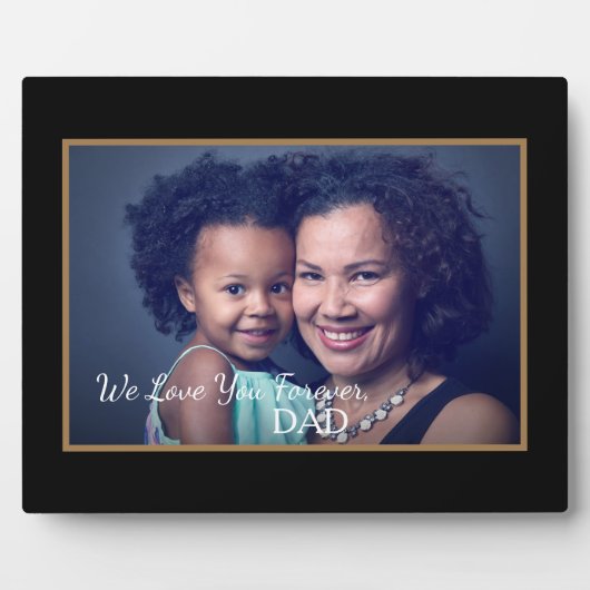 We houden van vader vader foto dochter personalise fotoplaat (Voorkant)