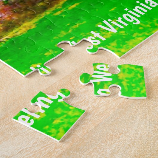 We houden van Wheeling West Virginia. Jigzaag Puzz Legpuzzel (Zijkant)