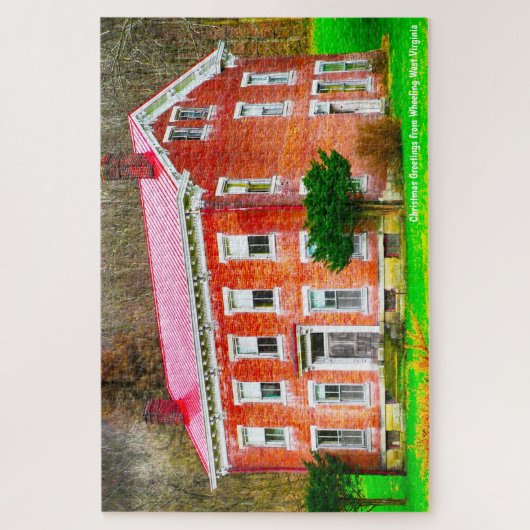 We houden van Wheeling West Virginia. Jigzaag Puzz Legpuzzel (Verticaal)