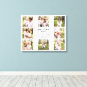 We houden van You Grandpa & Grandma Photo Collage  Canvas Afdruk (Insitu (Houten vloer))