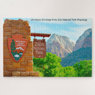 We houden van Zion National Park Wyoming. Jigzaag Legpuzzel