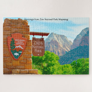 We houden van Zion National Park Wyoming. Jigzaag Legpuzzel