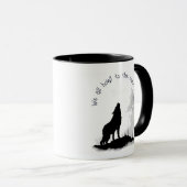 We huilen allemaal naar hetzelfde Moon Inspirerend Mok (Voorkant rechts)