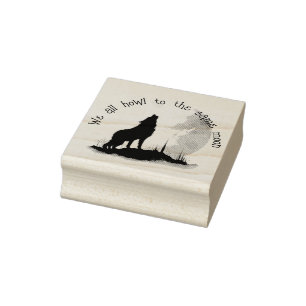 We huilen allemaal naar hetzelfde Moon Inspirerend Rubberstempel