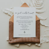 We Just Couldn't Wait Elopement Invitation Aankondiging