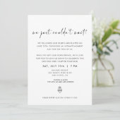 We Just Couldn't Wait Elopement Invitation Aankondiging (Staand voorkant)