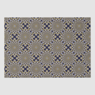 We kijken naar je Navy en Gold Tiled Craft Tissuepapier