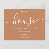 We kochten een 'house terracotta' script dat zich  aankondigingskaart (Voorkant)