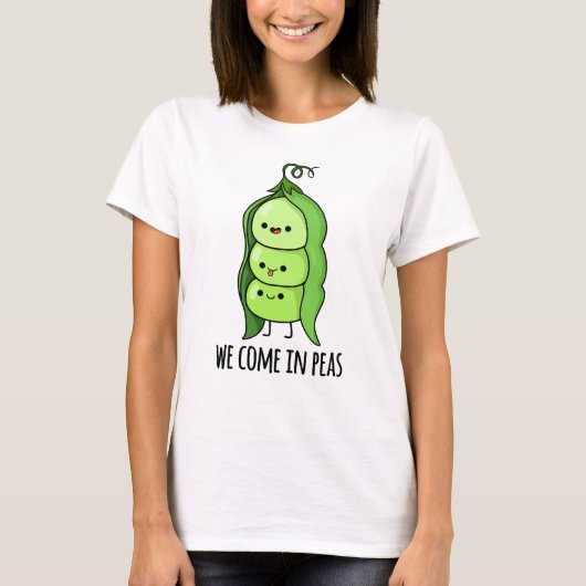 We komen in erwten grappige erwt t-shirt (Voorkant)
