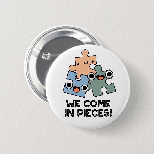 We komen met stuipen. ronde button 5,7 cm (Voorkant /achterkant)