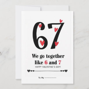 We Komen Samen Als 6 en 7 Valentijnsdag Design Feestdagenkaart